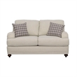 Pemberly Row Transitional Fabric Upholstered Cushion Back Loveseat Light Gray
