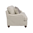 Pemberly Row Transitional Fabric Upholstered Cushion Back Loveseat Light Gray