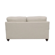 Pemberly Row Transitional Fabric Upholstered Cushion Back Loveseat Light Gray