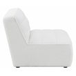 Pemberly Row Contemporary Faux Leather Upholstered Armless Chair in Natural