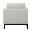 Pemberly Row Upholstered Fabric Arm Chair with Cushioned Back in Light Gray