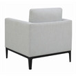 Pemberly Row Upholstered Fabric Arm Chair with Cushioned Back in Light Gray