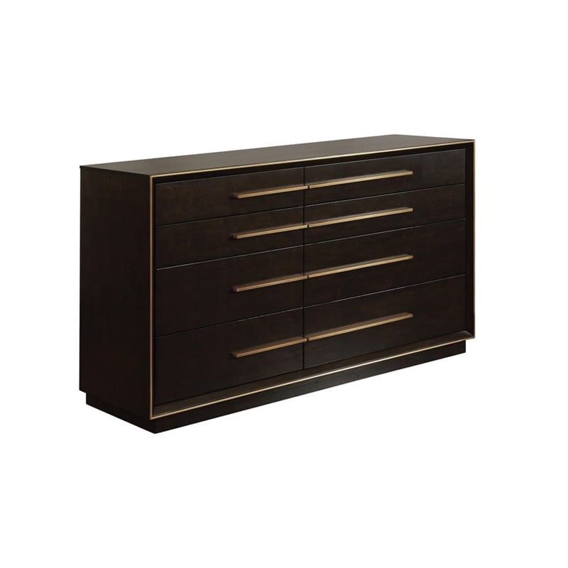 Pemberly Row 5-piece Wood California King Panel Bedroom Set in Brown and Gray