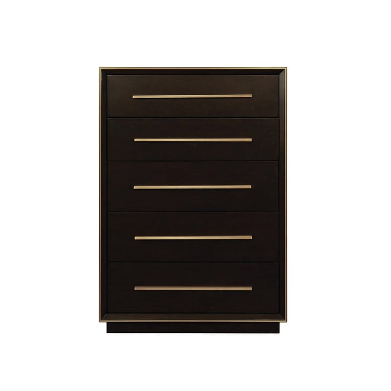 Pemberly Row 5-piece Wood California King Panel Bedroom Set in Brown and Gray