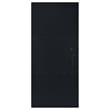 Pemberly Row Glass Full Length Floor Mirror with Lighting in Black and Mirror