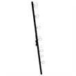 Pemberly Row Glass Full Length Floor Mirror with Lighting in Black and Mirror