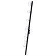 Pemberly Row Glass Full Length Floor Mirror with Lighting in Black and Mirror