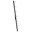Pemberly Row Glass Full Length Floor Mirror with Lighting in Black and Mirror