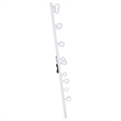 Pemberly Row Glass Full Length Floor Mirror with Lighting in White and Mirror
