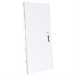 Pemberly Row Glass Full Length Floor Mirror with Lighting in White and Mirror