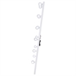 Pemberly Row Glass Full Length Floor Mirror with Lighting in White and Mirror
