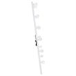 Pemberly Row Glass Full Length Floor Mirror with Lighting in White and Mirror