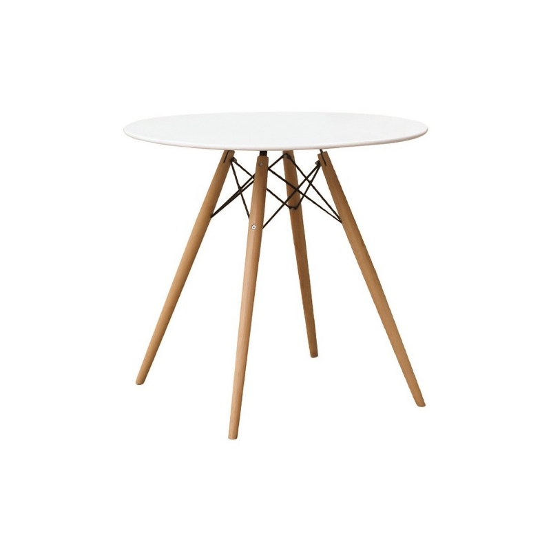 Pemberly Row 4 Person Modern MDF Wood Dining Table Set & 4 Chairs in White