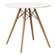 Pemberly Row 4 Person Modern MDF Wood Dining Table Set & 4 Chairs in White