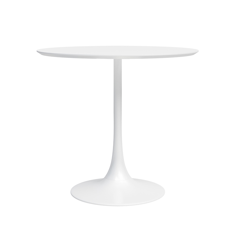 Pemberly Row 3-Piece Lux Dining Set in White and Natural Finish