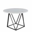 Pemberly Row Modern White Marble Top Metal 5-Piece Dining Set