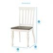 Pemberly Row Contemporary Two-Tone 6-Piece Dining Set in Ivory