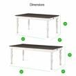 Pemberly Row Contemporary Two-Tone 6-Piece Dining Set in Ivory