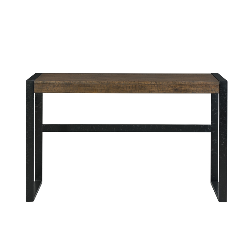 Pemberly Row Contemporary Multipurpose Bar Table Set in Walnut