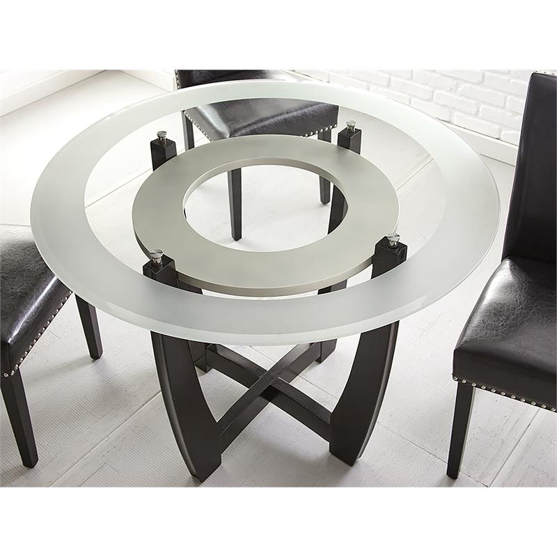Pemberly Row Contemporary 5-Piece Dining Set in Espresso Finish