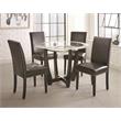 Pemberly Row Contemporary 5-Piece Dining Set in Espresso Finish