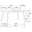 Pemberly Row 5-piece Wood Dining Room Set Dark Walnut and Black