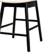 Pemberly Row Modern 5-Piece Fabric & Wood Pub Set in Cream/Black