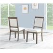 Pemberly Row Modern Gray Washed 48-Inch Round 5-Piece Dining Set