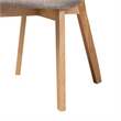 Pemberly Row Gray Fabric and Natural Oak Wood 5-Piece Dining Set