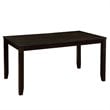 Pemberly Row Contemporary 7 Piece Wood Dining Set in Brown Finish