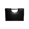 Pemberly Row 5-Piece Faux Leather Round Glass Dinette Set - Black