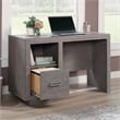 Pemberly Row Contemporary Engineered Wood Desk in Ashen Oak Finish
