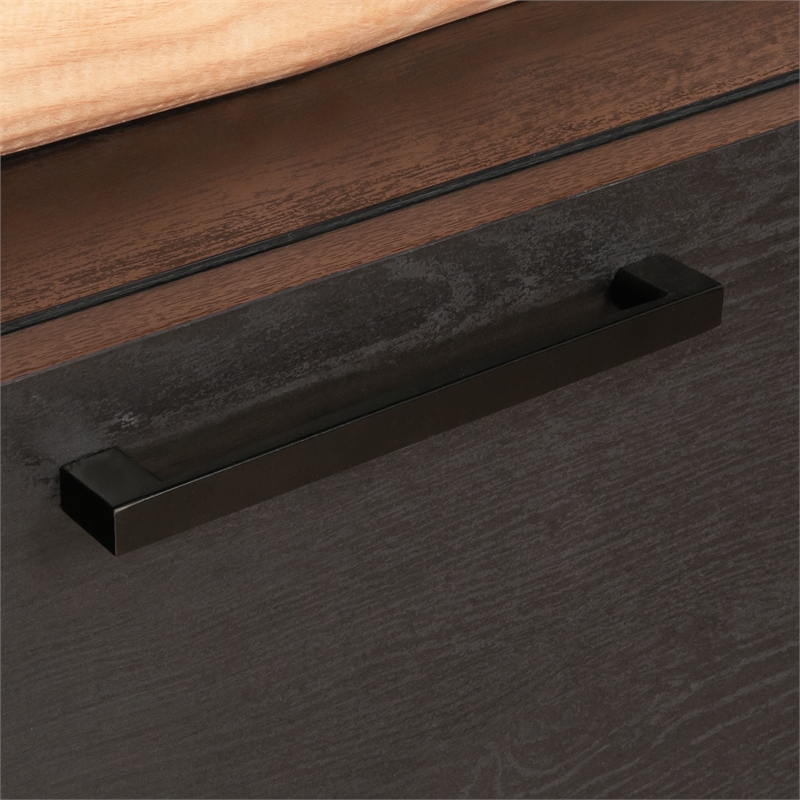 Pemberly Row Contemporary Engineered Wood Large Credenza in Raven Oak