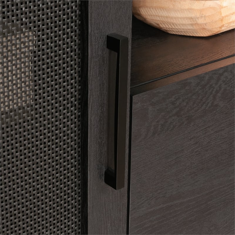 Pemberly Row Contemporary Engineered Wood Large Credenza in Raven Oak