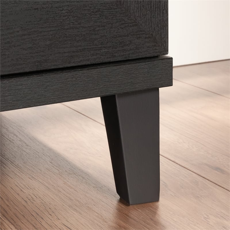 Pemberly Row Contemporary Engineered Wood Large Credenza in Raven Oak