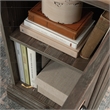 Pemberly Row Contemporary Engineered Wood L-Shaped Desk in Pebble Pine