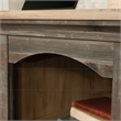 Pemberly Row Contemporary Engineered Wood Executive Desk in Pebble Pine