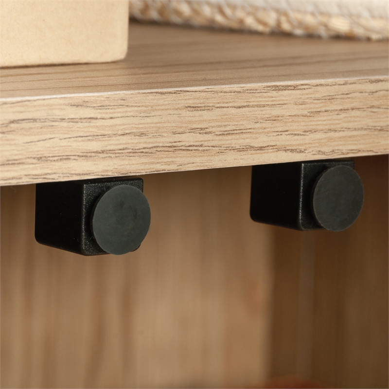 Pemberly Row Contemporary Engineered Wood Storage Cabinet in Timber Oak