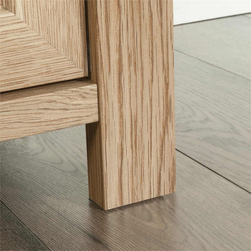 Pemberly Row Contemporary Engineered Wood Storage Cabinet in Timber Oak
