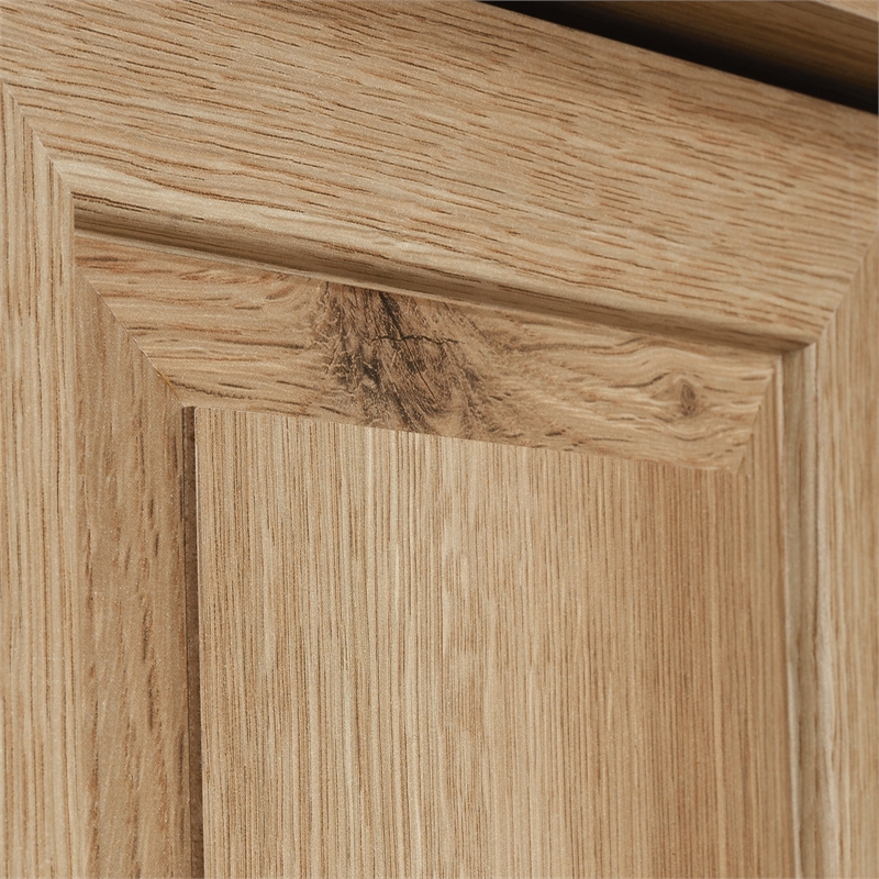 Pemberly Row Contemporary Engineered Wood Storage Cabinet in Timber Oak
