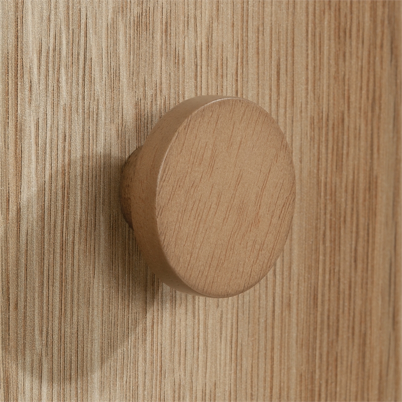 Pemberly Row Contemporary Engineered Wood Storage Cabinet in Timber Oak