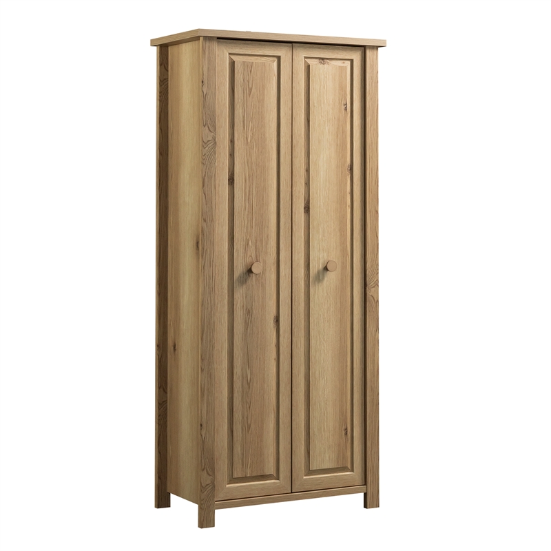 Pemberly Row Contemporary Engineered Wood Storage Cabinet in Timber Oak