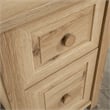 Pemberly Row Contemporary 1-Drawer Engineered Wood L-Desk in Timber Oak