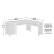 Pemberly Row Contemporary 1-Drawer Engineered Wood L-Desk in Timber Oak