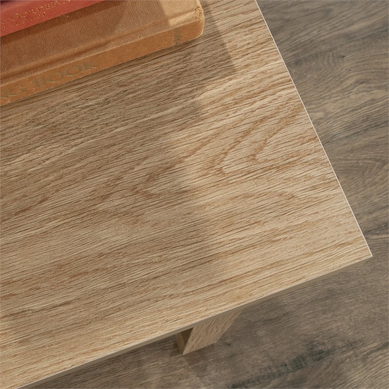 Pemberly Row Contemporary 1-Drawer Engineered Wood L-Desk in Timber Oak