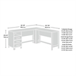 Pemberly Row Farmhouse Engineered Wood L-Desk in Timber Oak Finish