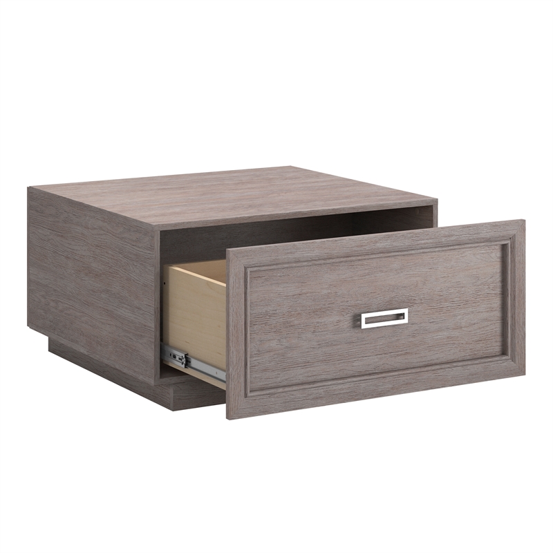 Pemberly Row Engineered Wood Coffee Table in Ashen Oak Finish