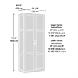 Pemberly Row 4-Shelf Engineered Wood Storage Cabinet in Black