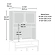 Pemberly Row Engineered Wood Storage Hutch in Mystic Oak Finish