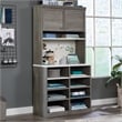 Pemberly Row Engineered Wood Storage Hutch in Mystic Oak Finish